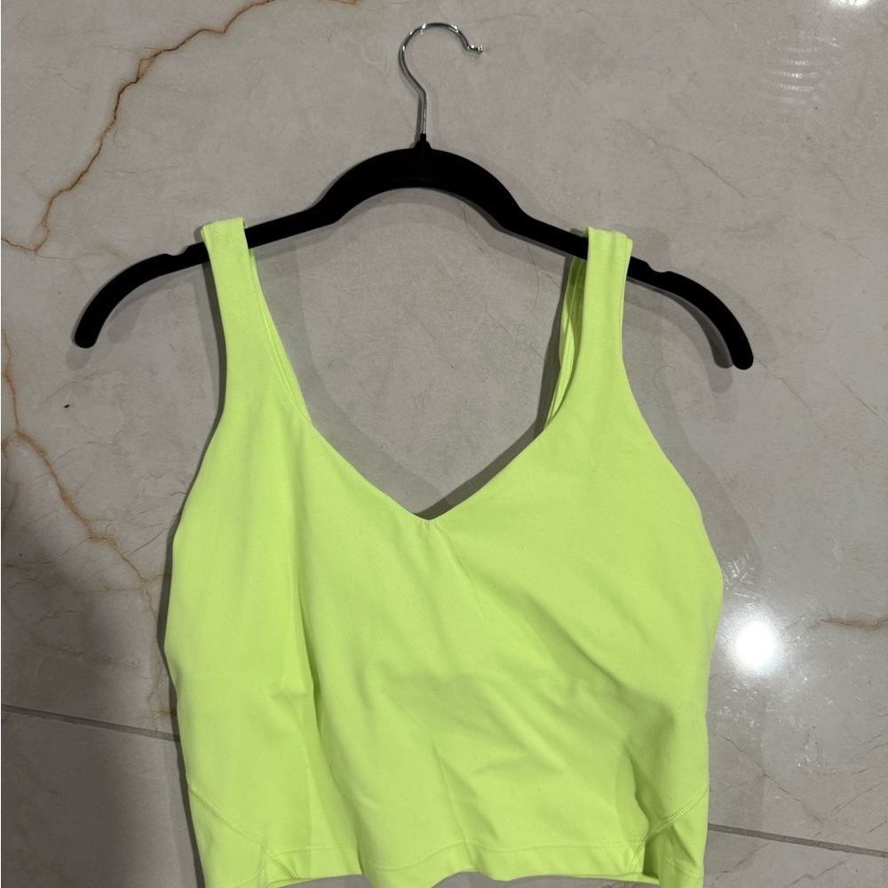 lululemon athletica neon yellow align tank